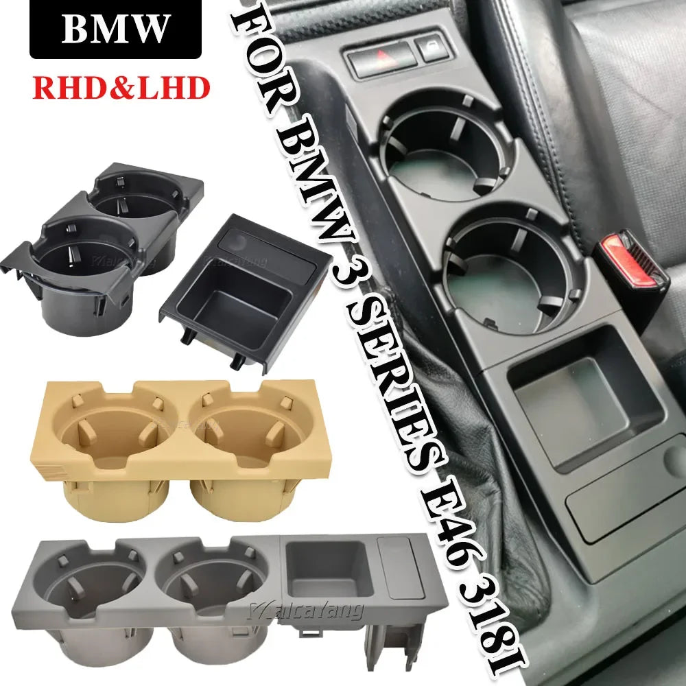 BMW E46 Center Console Cup Holder & Coin Tray | 51168217953 Replacement