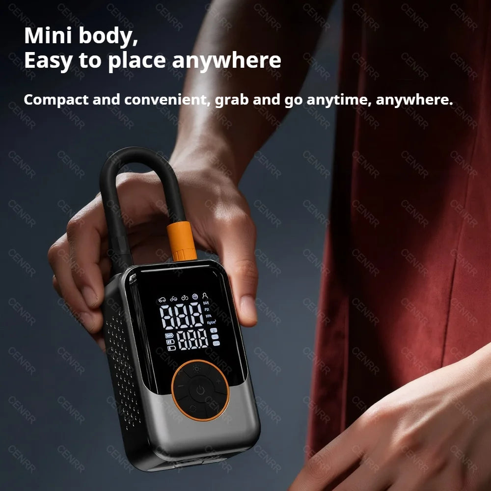 Portable Air Pump Wireless Car Tire Inflator Electric Air Compressor LCD Display Air Injector For Bike Car Motorcycle Tyre Ball