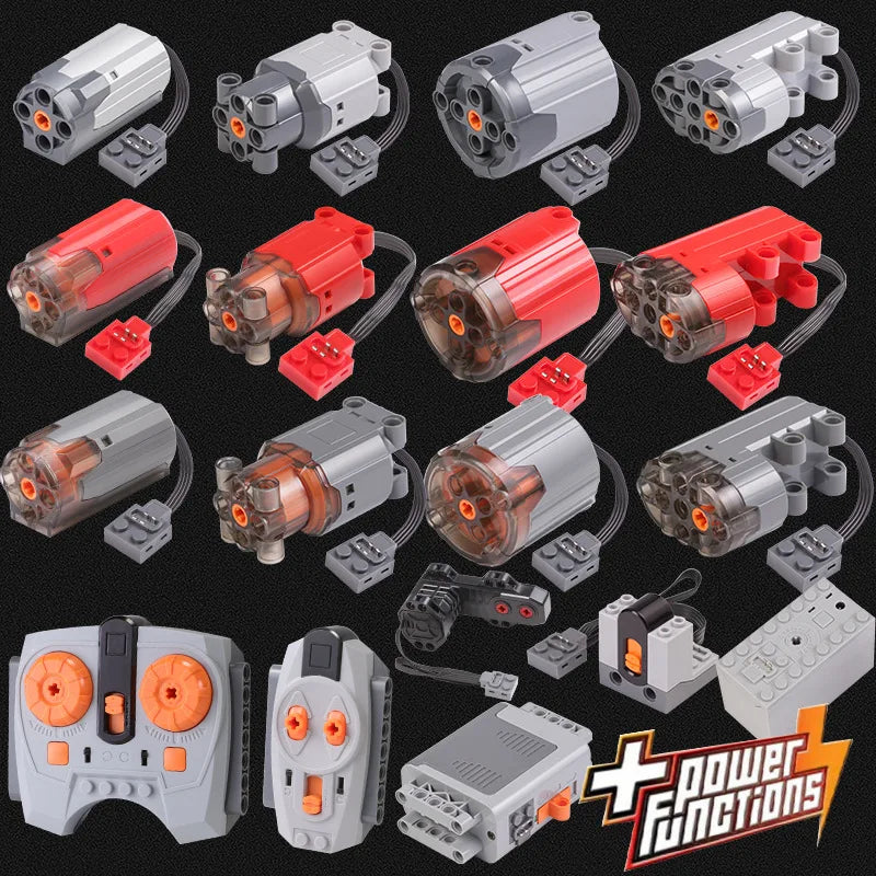 Motor Car Remote Control Battery Box Switch with LED Light Building Blocks