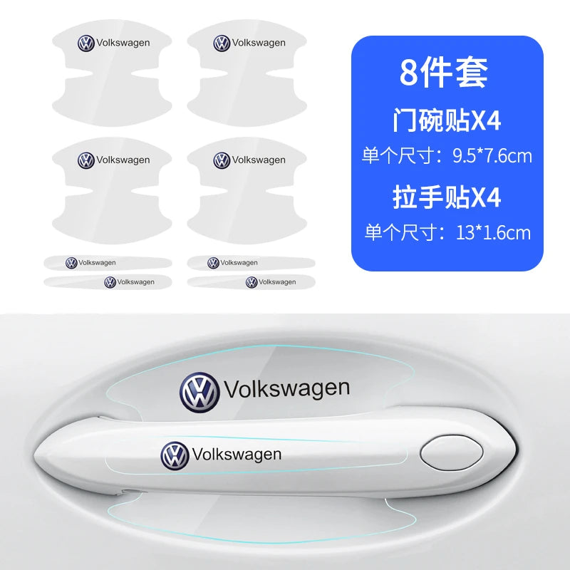 Car Door Handle Bowl Scratch Protective Sticker | TPU Film for VW GTI Polo Golf Passa alternate view