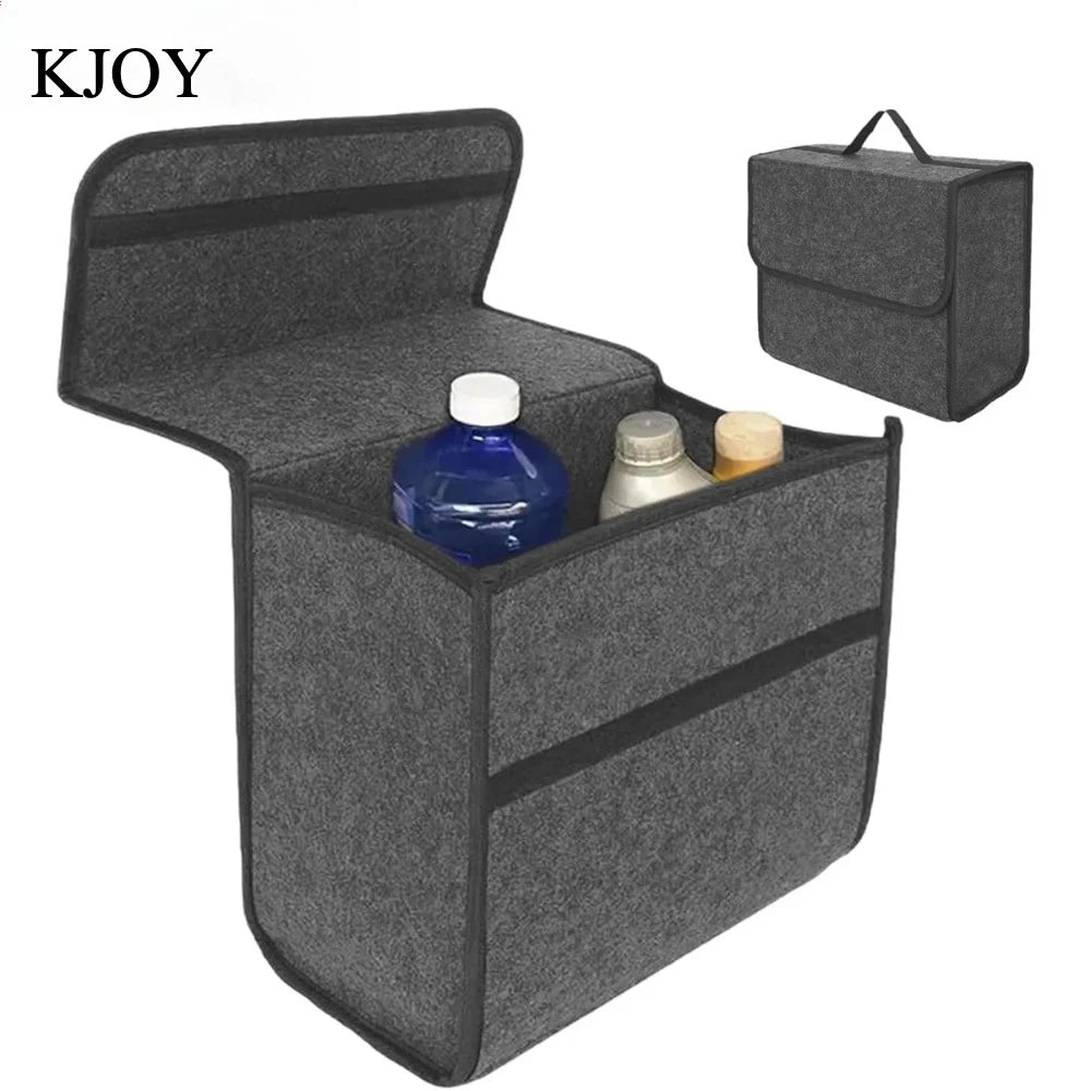 Foldable Felt Car Storage Box – Anti-Slip Trunk Organizer for Tools & Essentials