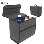 1pc Car Storage Felt Box For Dark Gray Anti Slip Storage Tools Towels Car Accessories Universal Fold