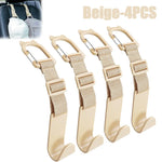 4PCS Car Headrest Hooks Rear Seat Back Storage Hanger