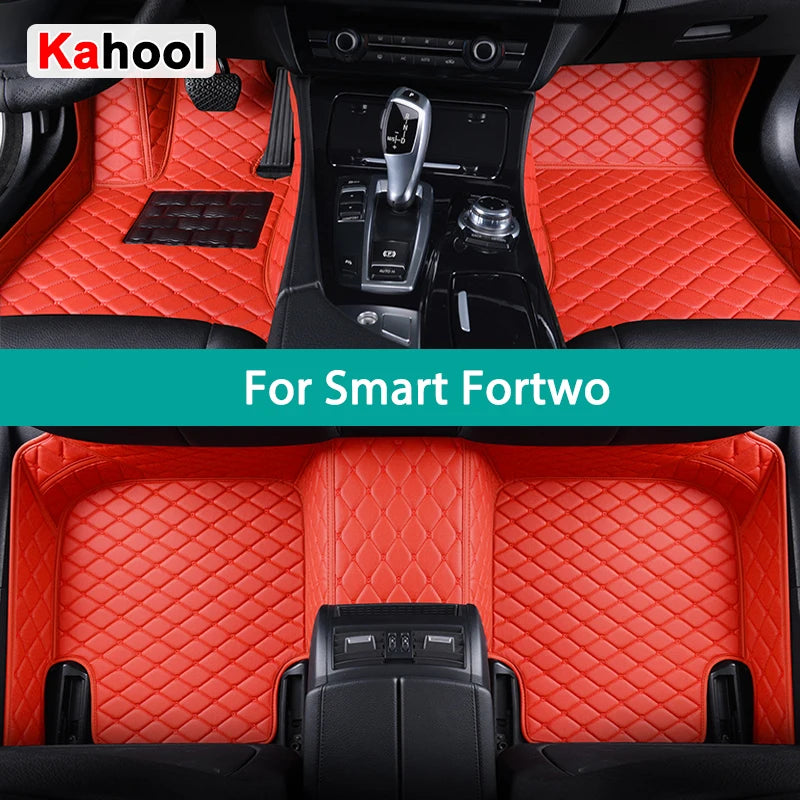 KAHOOL Custom Car Floor Mats For Smart Fortwo Auto Carpets Foot Coche Accessorie