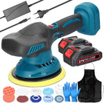 New Cordless Car Buffer Polisher 6 Speed Adjustable With 2 12V Batteries Powerful Portable Orbital Polisher For Household Cleaning Metal Polishing Wood Sanding And Rust Removal