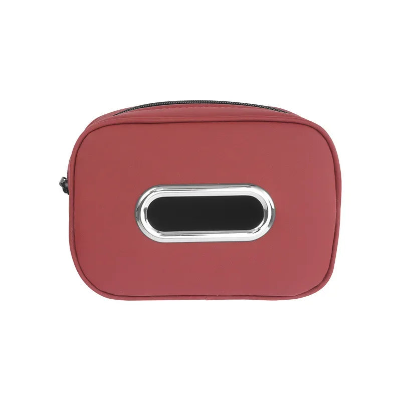 Car Tissue Box Holder Leather Sun Visor Mount Napkin Case