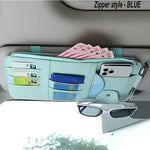 Car Sun Visor Organizer Multi-Pocket Zipper Storage Pouch