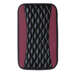 Car armrest cushion center control cushion Car interior accessories PU leather embroidered three-dimensional lattice cushion