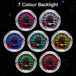 52mm 12V 7 Color Car Gauge Set | Multi-Function Auto Meter detail view