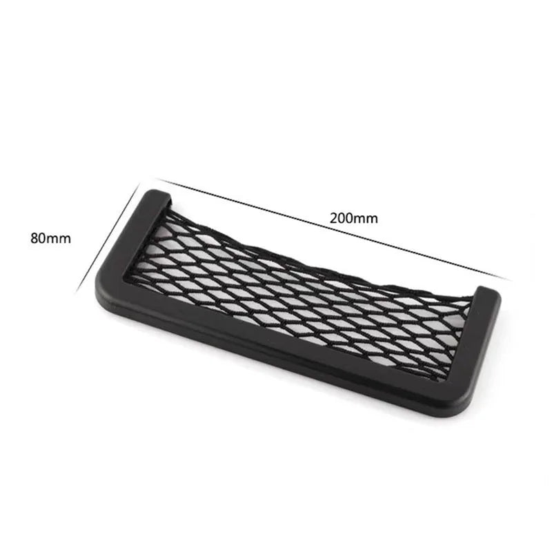 Car Organizer Mesh Storage Bag Elastic Pocket detail view