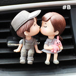 Lovely Couple Car Air Vent Freshener Essential Oil Perfume Clip Scent Aromas Diffuser Decor Fragrance Auto Interior Accessories