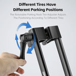 WEST BIKING Double Pole Bicycle Parking Stand | Foldable Indoor Bike Rack for 24-29 In close-up view
