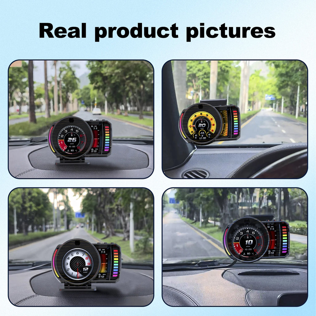2026 Car Head up Display OBDⅡ+GPS Smart Gauge High Definition Speedometer WIth Gesture sensing Car Diagnostic Tool OBD Fault
