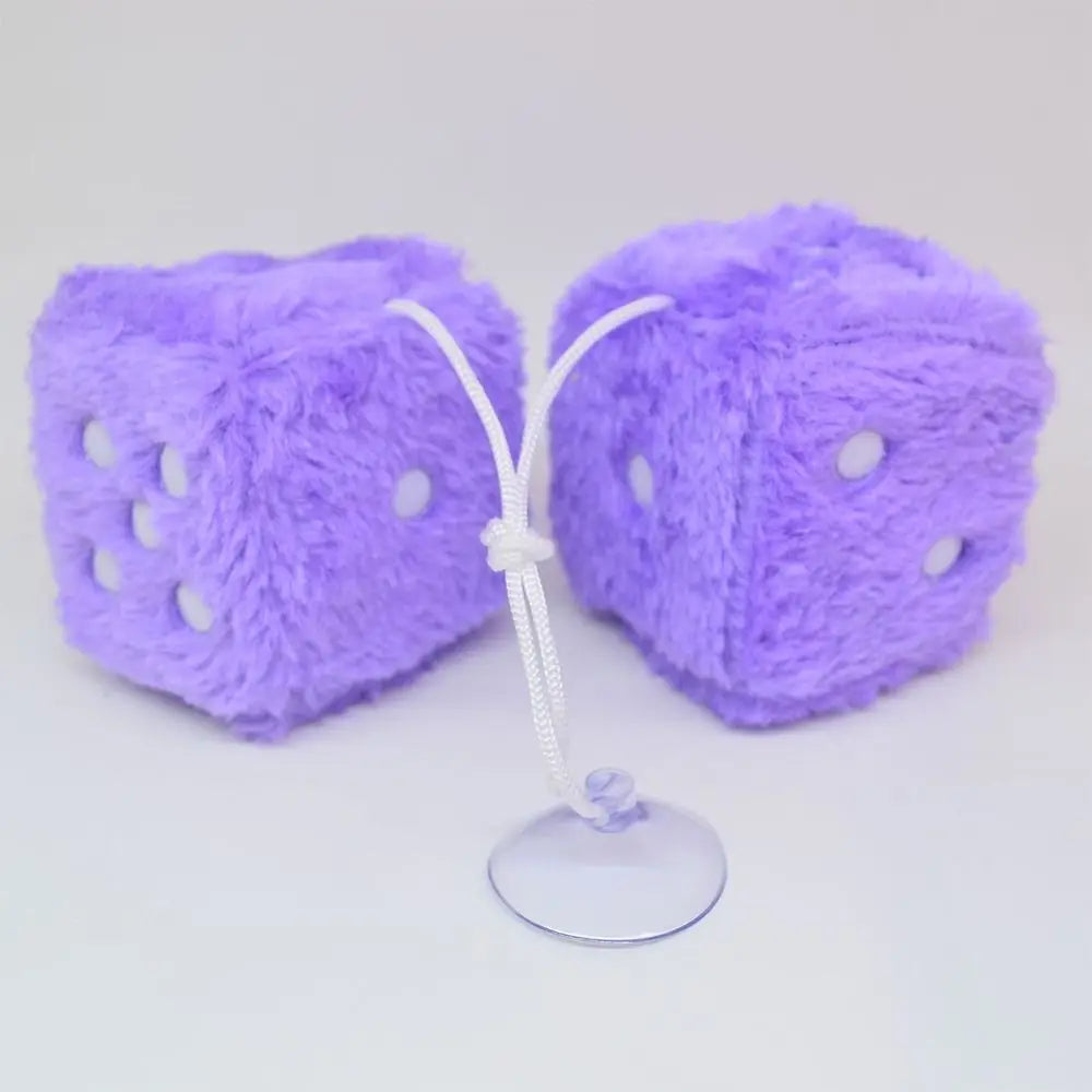 6cm Multicolor Plush Dice Pendant Car Hanging Ornament