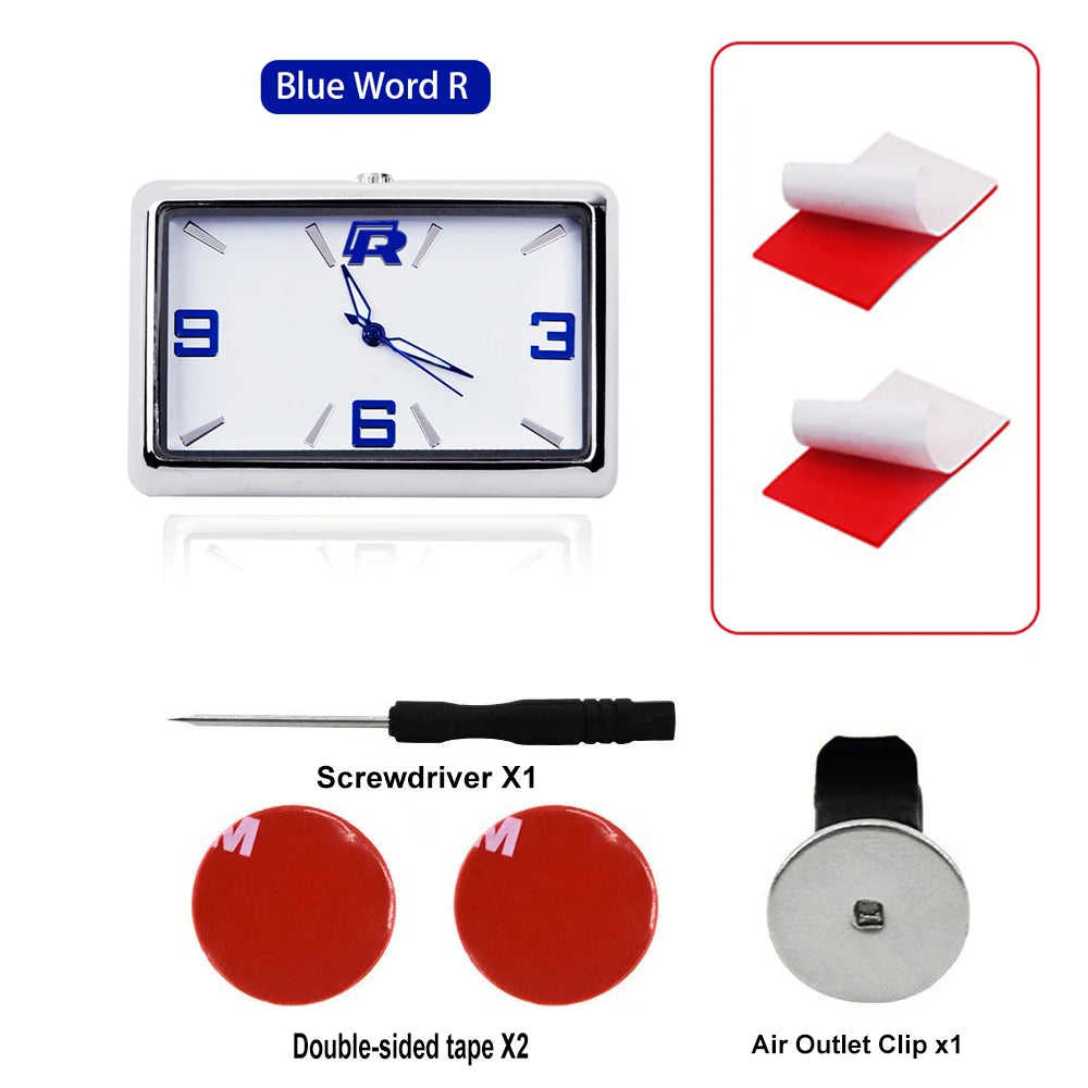 High Quality Car Clock Automobile Internal Stick-On Mini Digital Fashion Watch Auto Quartz Clock Watch Car Ornaments Accessories