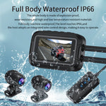 Motorcycle Dash Cam | Dual 1080P, Waterproof, WiFi, GPS additional angle
