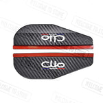2pcs Carbon Fiber Car Rearview Mirror Rain Eyebrow | Rainproof Accessories for Renault close-up view