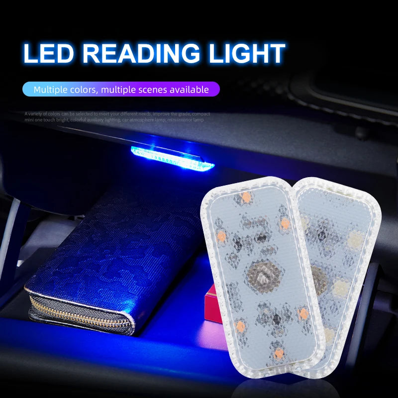 LED Touch Light Mini Wireless Car Interior Lighting Auto Roof Ceiling Reading Lamp for T detail view
