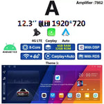 Wireless CarPlay 8G+256G 12.3 Inch Android 14.0 Car DVD Player GPS for Porsche Macan alternate view