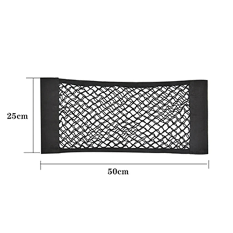 Car Seat Back Organizer Elastic Mesh Trunk Storage Bag
