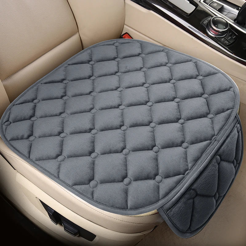 Car Seat Cushion Cover Universal Winter Warm Rear Seat Protector Three Piece additional angle