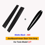 Car Dashboard Cover For Tesla Model 3 Y Door Dash Trim Panel Carbon Fibre ABS Interio lifestyle view