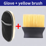 Car Styling Wool Soft Car Washing Gloves Cleaning Brush Motorcycle Washer Care Prod additional angle