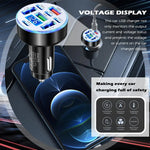 UYUXIO Multi Port USB C Car Charger Adapter 8 in 1 | 130W GaN Fast Car Charger with additional angle