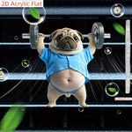 3PCS 2D Acrylic Flat Adorable Pug Car Air Vent Fragrance Diffuser, Acrylic Car Vent Decoration Clip Interior Accessories.
