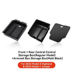 YZ For Tesla Highland Model 3 Y Juniper Hidden Storage Center Console Armrest Front a lifestyle view