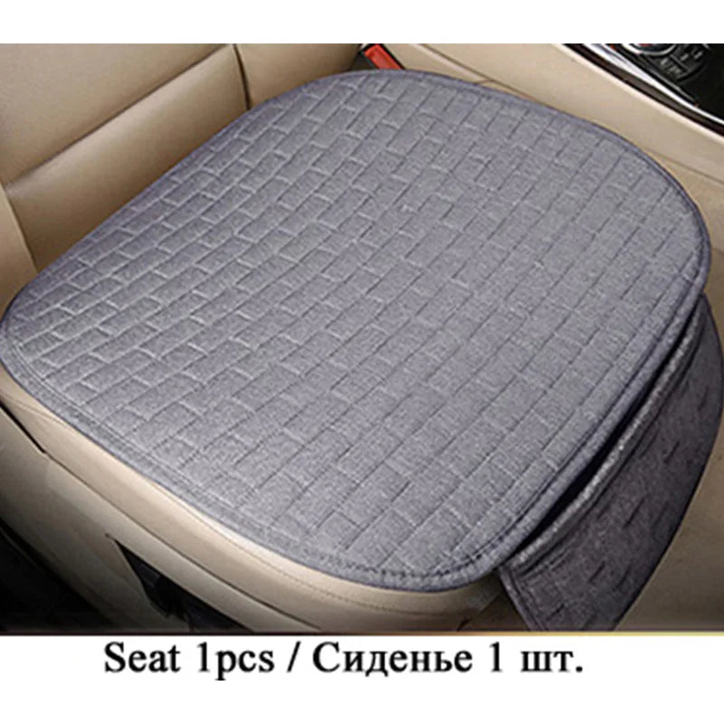 Flax Car Seat Cushion Pad Thick Fiber Filled Seat Cover alternate view