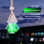 Car Hanging Glass Perfume Diffuser | Empty Aromatherapy Bottle for Auto close-up view
