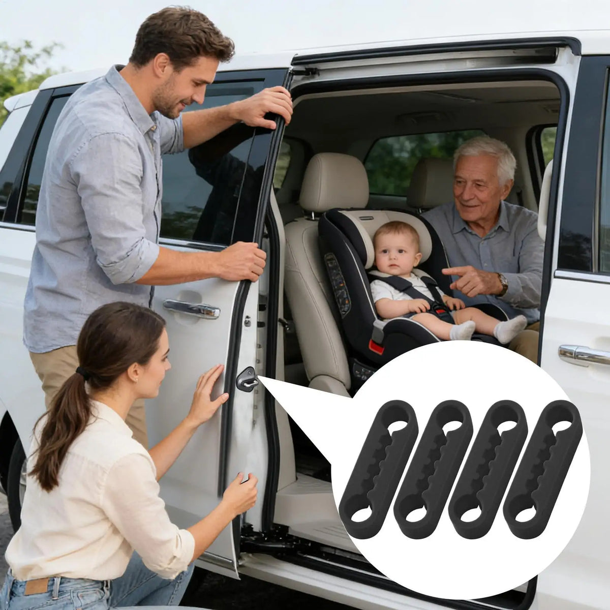 Car Door Shock Absorber Pads Silicone Elastic Damper Cushion Car Door Shock Absorber Cus detail view