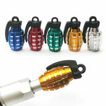 4pcs Aluminum Grenade Tire Valve Caps | Dust Proof Car Tire Stem Covers alternate view