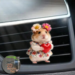 Acrylic Car Vent Clip Aromatherapy Air Freshener Holder 2D Decorative Air Conditioning Vents Accessory for Vehicle Interior