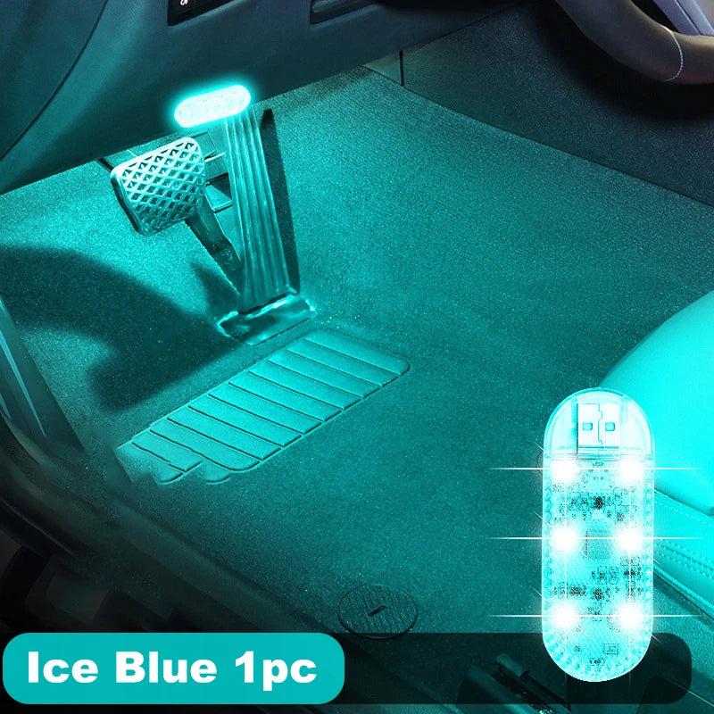LED Car Mini Touch Light USB Charging Portable Auto Roof Ceiling Reading Night Lamp Wi close-up view