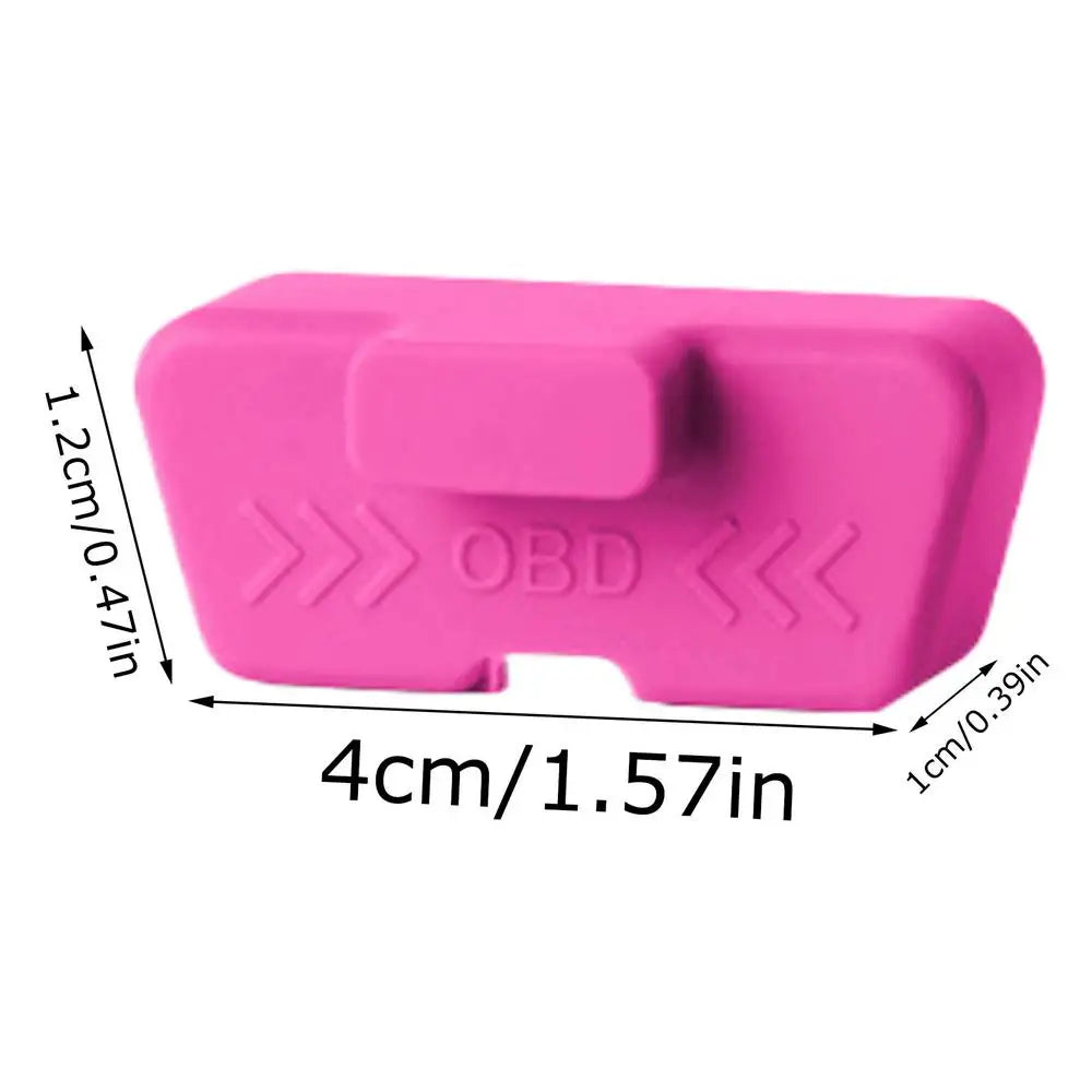 Silicone Car OBD Port Cover Waterproof Rust-proof OBD Port Lock Protective Sleeve D additional angle
