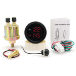 52MM 2 in 1 Digital Oil Temperature and Oil Pressure Gauge | Red LED Display for 12V 24V detail view