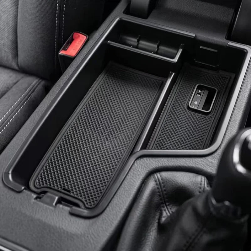 For BMW 3 Series F30 2013-2016 ABS Black Car Center Console Armrest Storage Box Interior detail view