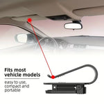 Car Sun Visor Sunglasses Clip Holder Stable Eyeglasses Hanger Card Ticket Organizer In close-up view