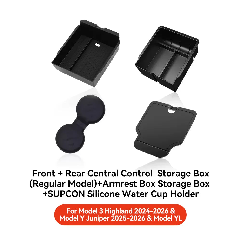 YZ For Tesla Highland Model 3 Y Juniper Hidden Storage Center Console Armrest Front additional angle