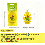 5/10pcs Leaf-shaped Car Air Freshener Hanging Ornament, Car Scented Card, Multiple Fragrances Available, Long-Lasting Fresh Scen
