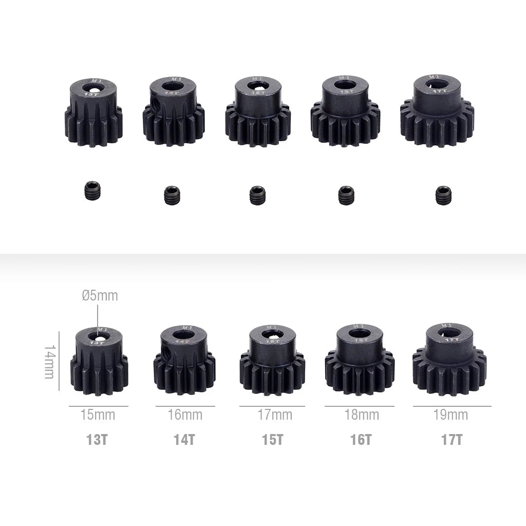 M1 5mm Steel Pinion Motor Gear for 1/10 1/8 1/7 RC Car lifestyle view