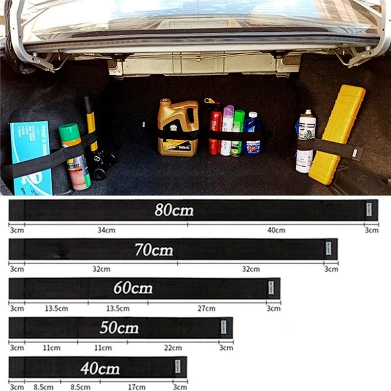 Car Trunk Organizer Firm Magic Tape Cars Stowing Tidying Fixed Belt Auto Tool Storage Fi detail view