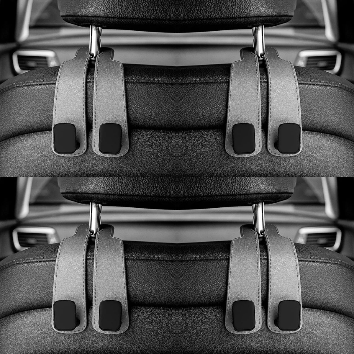 Car Headrest Hooks Hanger for Bags Seat Back Organizer Holder Clips Auto Fastener H additional angle