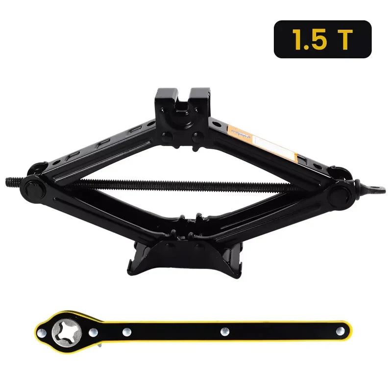 1.5T/2T Car Scissor Jack Auto Emergency Crank Lift Stand Labor-Saving Repair & Tire R alternate view
