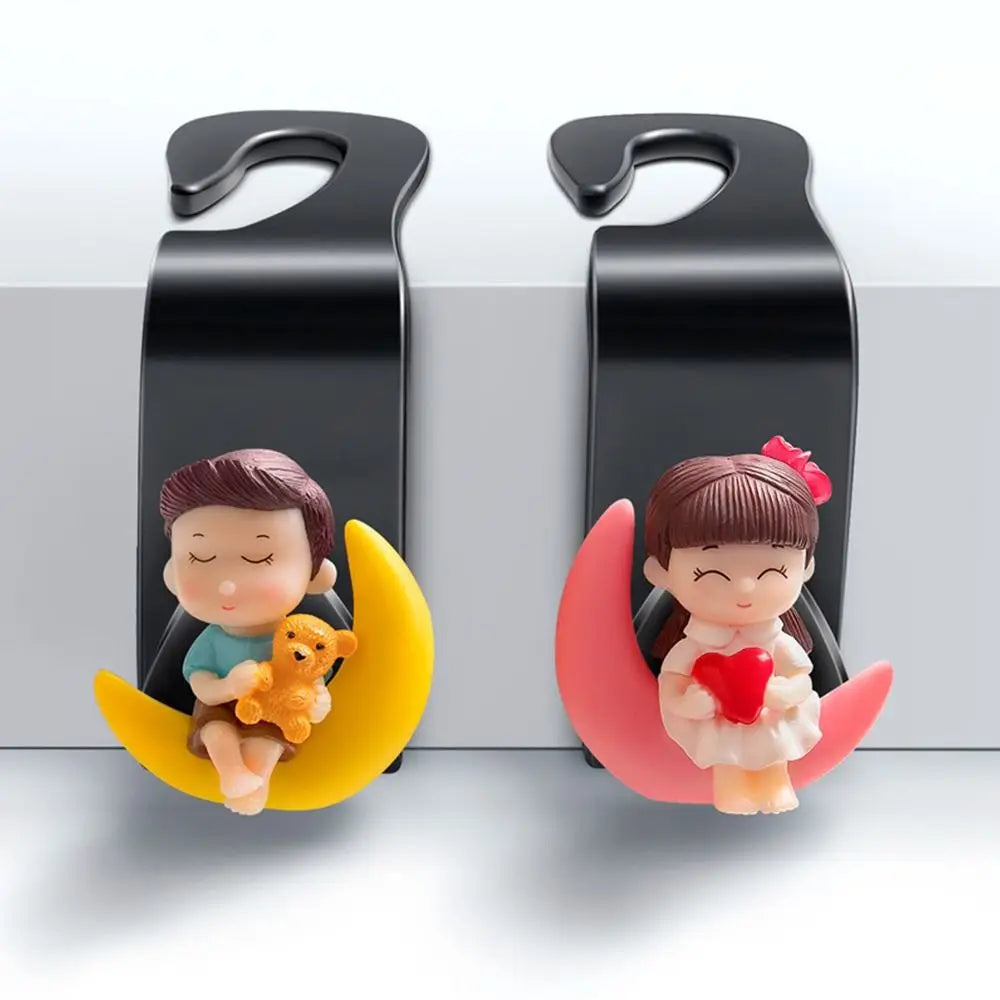 2Pcs Car Headrest Hook Hanger Storage Holder Clip