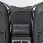 Between Seats Car Storage Pocket Organizer Black detail view