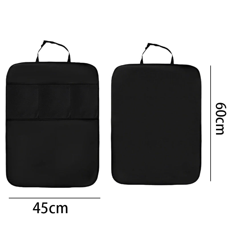 Car Seat Back Anti-Kick Pad with Storage Pocket, Universal Auto Seat Back Cover Protecto detail view