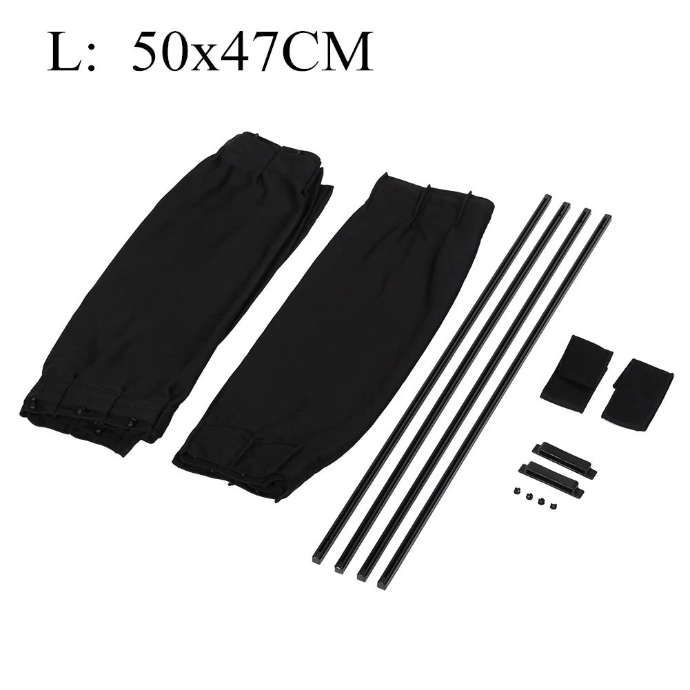 2pcs 50cm Car Sun Shade Side Window Curtain | Foldable UV Protection Auto Accessories lifestyle view